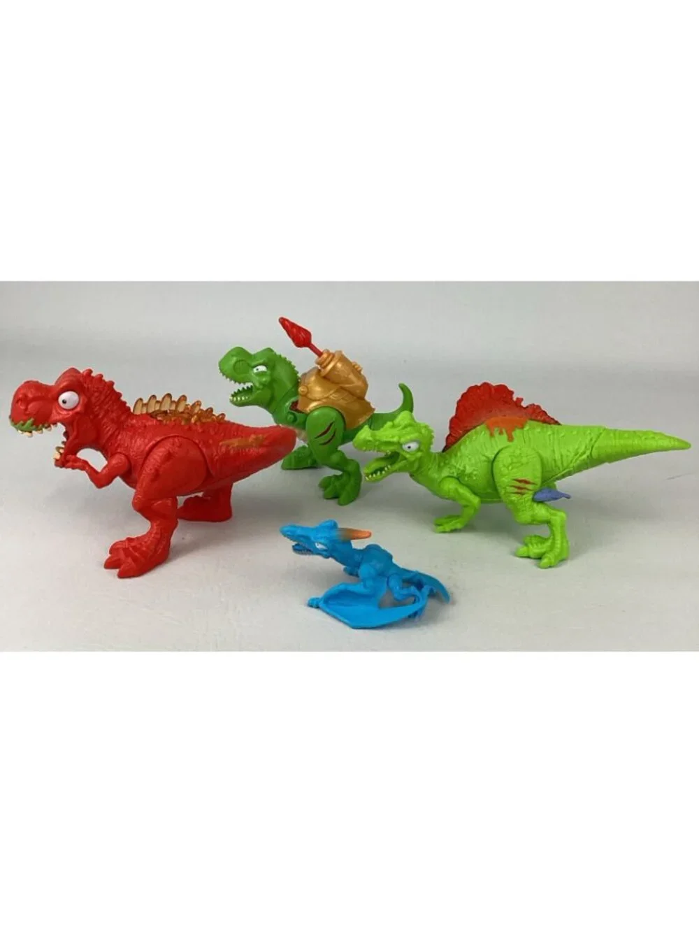 Zuru Smashers Mega Light Up Dinosaur Figure Bundle Lot Launcher Pterodactyl Tour